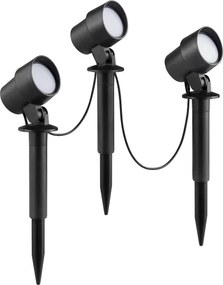 Brilliant - Set de 3 lămpi LED pentru exterior KAMARA LED/8,5W/230V IP44 neagră