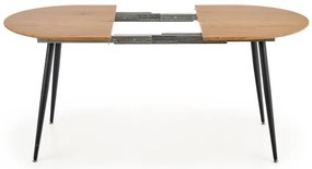 Masă de dining BALNOR, stejar/negru