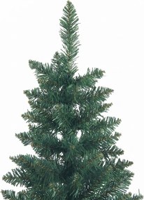 HOMCOM Brad Artificial de Crăciun cu 687 Ramuri, Brad de Crăciun Înalt și Îngust cu Bază Pliabilă, Ø75x210 cm, Verde | Aosom Romania