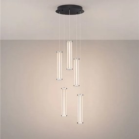 Lustra cu 5 pendule LED 3000K PHEME nickel satinat