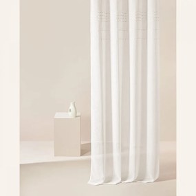 Perdea modernă crem  Marisa cu inele argintii 140 x 250 cm