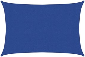 vidaXL Pânză parasolar, albastru dreptunghiular 3x5 m HDPE 160 g/m²