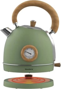 Ceainic electric Klausberg KB 9008, 2200 W, 1,8 l, Baza rotativa la 360°, Indicator de nivel al apei, Termometru, Verde