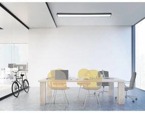 Plafonieră LED/32W/230V 4000K 120x7 cm negru