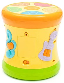 Tobă dinamică Baby Mix reversibil, galben