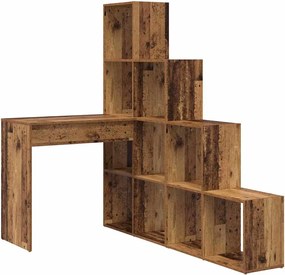 vidaXL Birou de colț Lemn Vechi 101,5 x 149,5 x 149,5 cm Lemn compozit