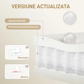 HOMCOM Scaun de birou cu suport pentru picioare și tetieră, din piele PU, spumă și metal, 76x73x117-125 cm, crem | Aosom Romania