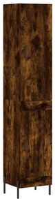 3199118 vidaXL Dulap înalt, stejar fumuriu, 34,5x34x180 cm, lemn prelucrat