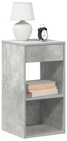 vidaXL Noptiere cu sertar 2 buc gri beton 35x34x66,5 cm