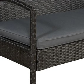 Juskys Set rattan Trinidad - negru