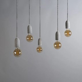 Lampă suspendată industrială gri beton - Cava 5