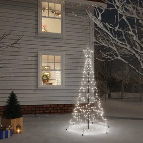 Brad de Craciun, 200 LED-uri alb rece, cu tarus, 180 cm 1, Alb rece, 180 x 70 cm, Becuri LED in forma zigzag