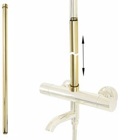 Prelungire coloana dus auriu Rea 60 cm