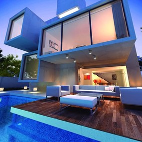 Aplica de perete iluminat exterior ambiental IP65 LEVI gri inchis