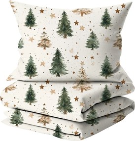 Lenjerie de pat din bumbac CHRISTMAS FOREST colorat Dimensiune lenjerie de pat: 70 x 90 cm | 140 x 220 cm