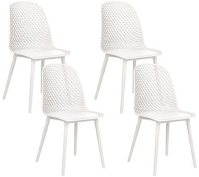 Set 4 buc scaun tip bar Erielle (alb). 1078735