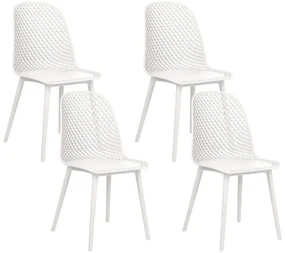 Set 4 buc scaun tip bar Erielle (alb). 1078735