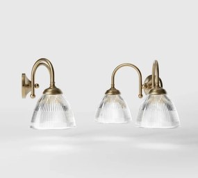 Aplica de perete stil neoclasic din alama si sticla Elide