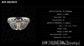 Aplica de perete Lux cristal Bohemia N25 165/02/6