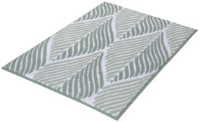 Kleine Wolke Leaf covor de baie 120x70 cm dreptunghiular alb-verde 9137685225