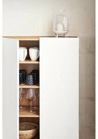 Comodă albă înaltă cu aspect de lemn de stejar 95x120 cm Arista – Teulat
