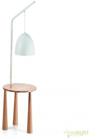 Lampadar cu suport din lemn, masuta cu 3 picioare PIANO PT1 BIANCO 138282