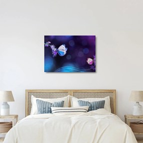 Tablou pe sticlă - Flutute în lavandă (70x50 cm)