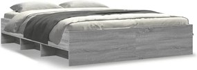 vidaXL Cadru de pat fără saltea Gri Sonoma 160x200cm lemn prelucrat