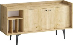 Comoda CANOPUS, stejar safir, PAL melaminat, 150x40x80 cm