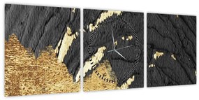 Tablou - Structura de aur N⁰1 (cu ceas) (90x30 cm)