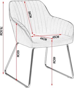 Set 2 fotolii, culoare gri închis, picioare metalice aurii, material catifea