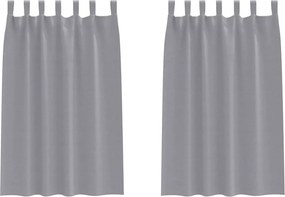 vidaXL Perdele Opaque cu Inel 2 pcs Gri deschis 175 x 140 cm Poliester