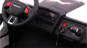 Masinuta Electrica cu acumulator pentru copii NOVOKIDS™ Buggy UTV , 2 locuri, 3-12 ani , max 50 kg , 2 Baterii de 12V, Lungime 124 cm, Alb cu Negru