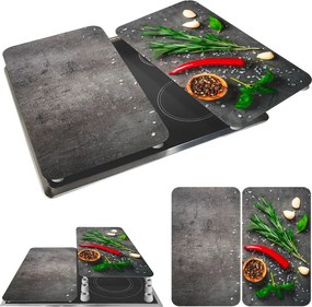 Protecții de aragaz 2 buc. din sticlă temperată 52x30 cm Rosemary - Maximex