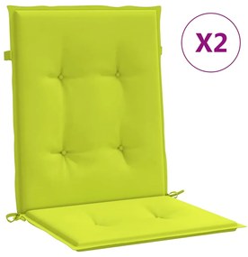 Perne scaun de gradina, 2 buc., verde aprins, 100x50x3 cm 2, verde aprins, 100 x 50 x 3 cm