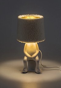 Veioza/Lampa de masa decorativa Smurfy alb/crem