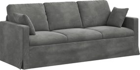 vidaXL Canapea Gri închis 198 x 78 x 80 cm Catifea