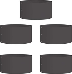 vidaXL Inele pentru vaze 5 pcs Negru 40 x 40 x 20 cm