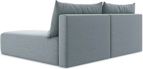 Colțar albastru extensibil/cu spațiu de depozitare cu tapițerie din catifea (cu colț pe partea dreaptă/cu șezlong) Kalena – Makamii