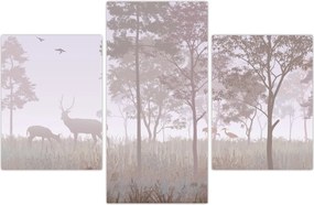 Tablou - Pădure,monocrom (90x60 cm)