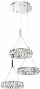 Suspensie moderna cristal led 36W Corona 7402401 Nova Luce