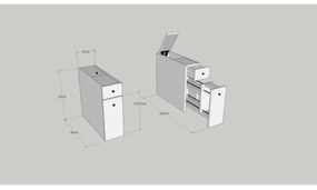 Dulap de baie CALENCIA 55x60 cm antracit