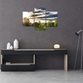 Tablou cabana în pădure (90x60 cm)