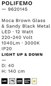 Lustra/Pendul LED design modern decorativ POLIFEMO D-40cm