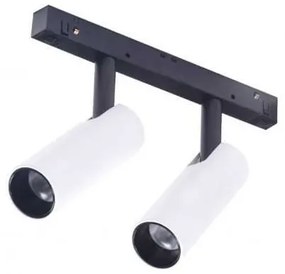 Set 3 metri sina magnetica monofazata cu iluminat inclus Alfa 52M3032WH alb, 3000K