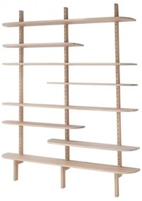 Etajera, natur, din lemn de stejar, L210 cm, Oslo