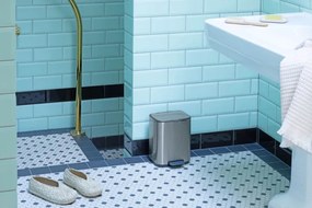 Cos de gunoi Brabantia Bo Pedal 1010142, 7 l, Inchidere lenta, Baza cauciucata, Rezistent la amprente, Otel inoxidabil