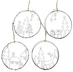 Set 4 decorațiuni de Crăciun Boltze Gerda