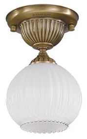 Plafoniera clasica design italian din alama, sticla 9250 RA-PL. 9250/1