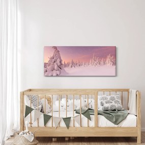 Tablou - Copaci sub așternut de zăpadă (120x50 cm)